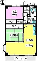 パステルハイム2 2LDKの間取図画像