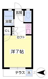 ウエストハイツ神宮 ワンルームの間取図画像