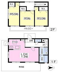 レイクヒルズ高美台 3LDKの間取図画像