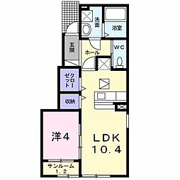 ブリランテ陽光 1LDKの間取図画像