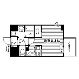 ELPIS二日町 7階ワンルームの間取り