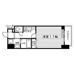 ARTIS仙台花京院 2階1Kの間取り