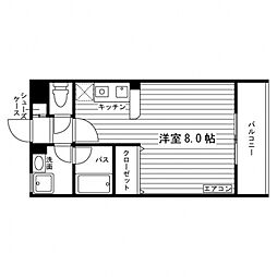 ミルディエス川内大工町 ワンルームの間取図画像