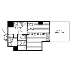 ARTIS仙台木町通 1Kの間取図画像