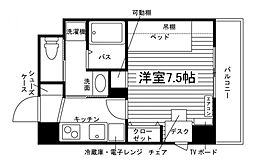リビスタ盛岡駅前 1Kの間取図画像