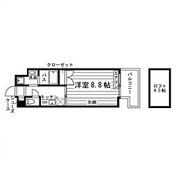 GrandE'terna秋田駅前 1Kの間取図画像