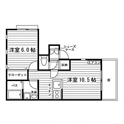 ブリッサA 1LDKの間取図画像