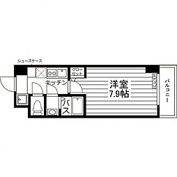 メイプルベル 1Kの間取図画像