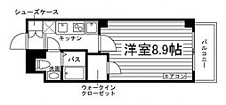 SUN 1Kの間取図画像