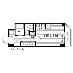 ルネサンス上板橋スチューデントコート 1Kの間取図画像