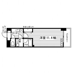 フェリス野田 1Kの間取図画像