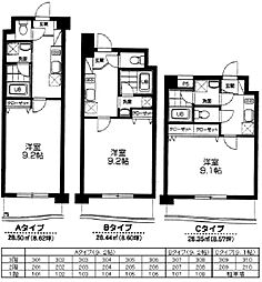 コンフォール左入 2階1Kの間取り