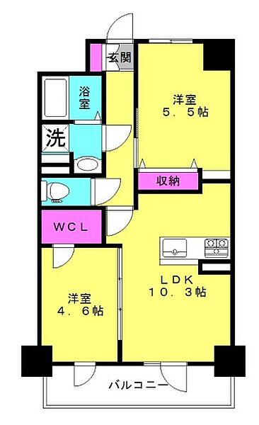 ファーストエフレシア高砂駅前 502｜兵庫県高砂市高砂町浜田町1丁目(賃貸マンション2LDK・5階・46.52㎡)の写真 その2