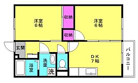 シャロム 201 ｜ 兵庫県加古川市加古川町中津290-1（賃貸アパート2DK・2階・47.23㎡） その2