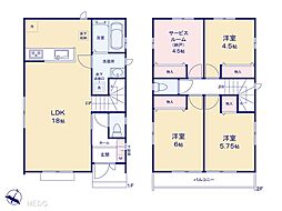 川口市末広1丁目　新築一戸建て　全2棟