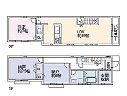 足立区梅田5丁目　中古一戸建て　全1棟 1SLDKの間取り