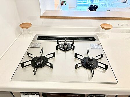 三口ガスコンロでお料理が一気にはかどりそう