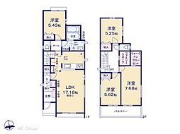 鎌ケ谷市東中沢4丁目 新築一戸建て 全2棟