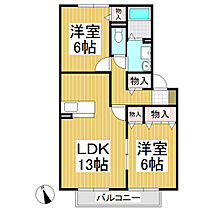 ラ・アンソレイユＣ  ｜ 長野県上田市中野（賃貸アパート2LDK・1階・58.07㎡） その2