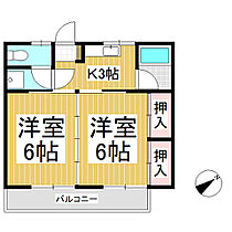 コーポサウス  ｜ 長野県上田市上田原（賃貸アパート2K・2階・34.00㎡） その2