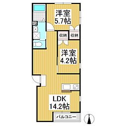 間取図画像 2LDK
