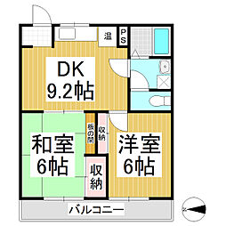 ピアサーティーIマンション 1階2DKの間取り