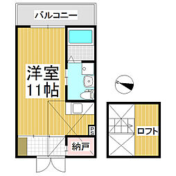 SainK ワンルームの間取図画像