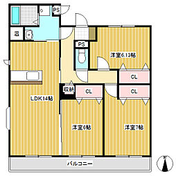 間取図画像 3LDK