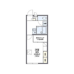 レオパレスつくし 1Kの間取図画像