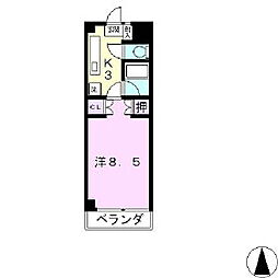 マンションアマポーラ 1Kの間取図画像