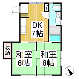 インパレス21 2DKの間取図画像