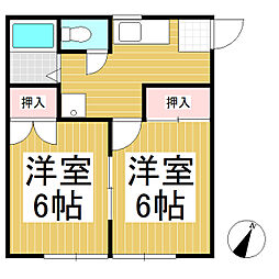 コーポy 2Kの間取図画像
