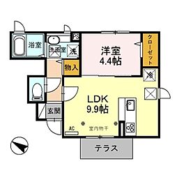 パラッツォ 1LDKの間取図画像
