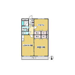 ステージ1 2LDKの間取図画像