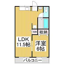 ハイツキャッチャーフライ 1LDKの間取図画像