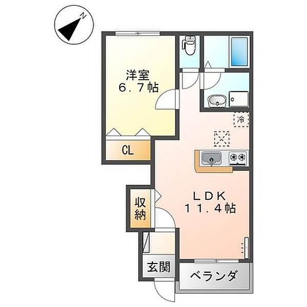 グランノワール 105｜広島県福山市瀬戸町大字地頭分(賃貸アパート1LDK・1階・44.95㎡)の写真 その2