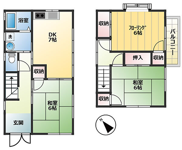 佐藤貸住宅 7｜広島県福山市新涯町4丁目(賃貸一戸建3DK・1階・66.24㎡)の写真 その2