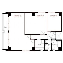 元赤坂マンションの間取図画像