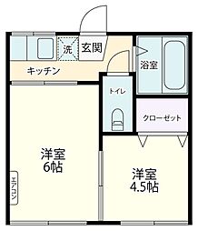 藤和ハイツ 1階2Kの間取り