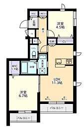 間取図画像 2LDK