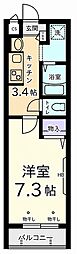 アートフィール/雅 1Kの間取図画像