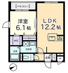 メゾンサブリナ 1LDKの間取図画像