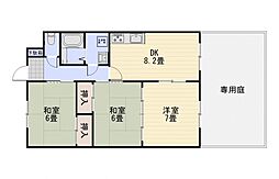 ラ・フェルメ高木 3DKの間取図画像