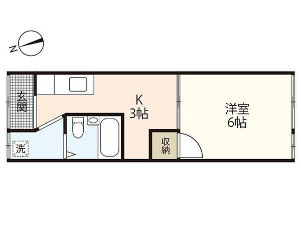 岡野アパート ｜広島県広島市中区舟入本町(賃貸アパート1K・1階・22.20㎡)の写真 その2