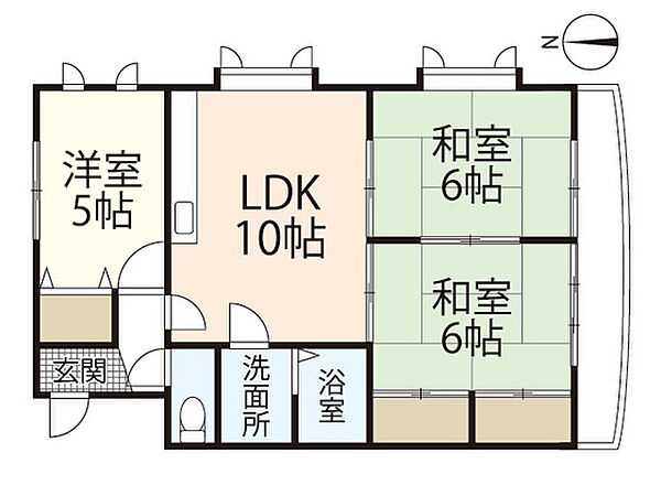 メゾン・ド・谷口 ｜広島県広島市佐伯区皆賀4丁目(賃貸マンション3LDK・3階・64.58㎡)の写真 その2