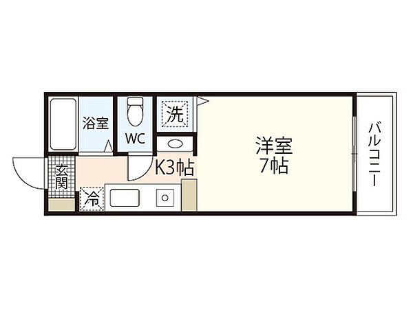 レジデンス西木 ｜広島県広島市安佐南区八木3丁目(賃貸マンション1K・3階・21.10㎡)の写真 その2