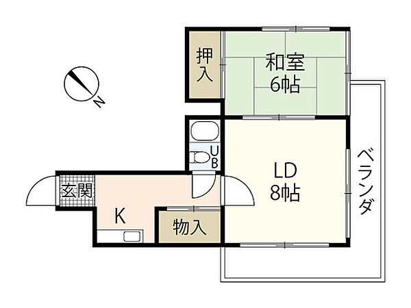 ダイアパレス土橋 ｜広島県広島市中区土橋町(賃貸マンション1LDK・2階・35.01㎡)の写真 その2