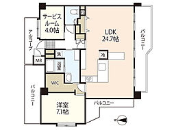 アーバンコート己斐本町 2LDKの間取図画像