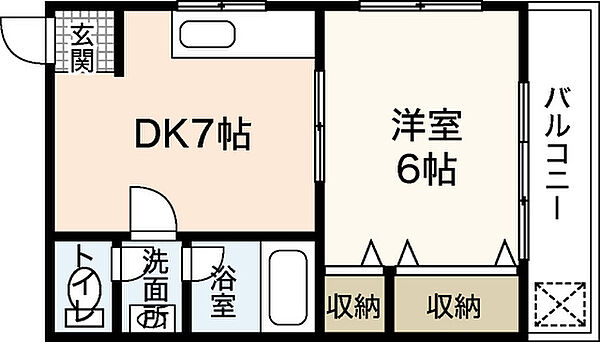 和泉ビル ｜広島県広島市西区南観音2丁目(賃貸マンション1LDK・3階・28.17㎡)の写真 その2