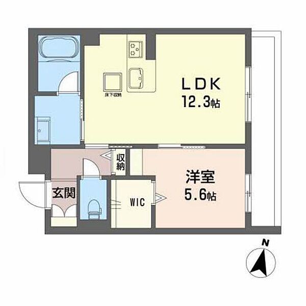 ジェンティーレ伍番館 ｜広島県広島市東区戸坂大上1丁目(賃貸マンション1LDK・1階・45.18㎡)の写真 その2